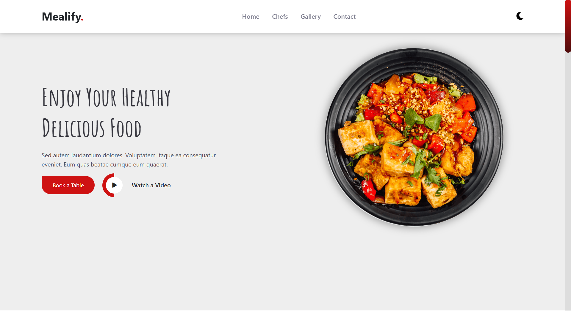 Mealify Website Screenshot